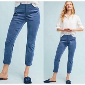 Anthropologie The essential SLIM Velvet pants Women size 2 New !